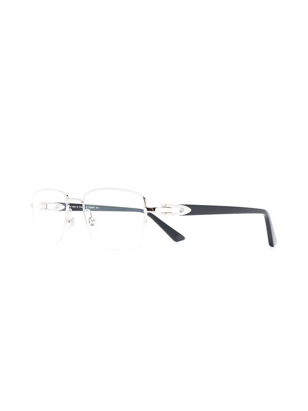 Cartier Eyewear C Dècor bril met rechthoekig montuur - Zilver