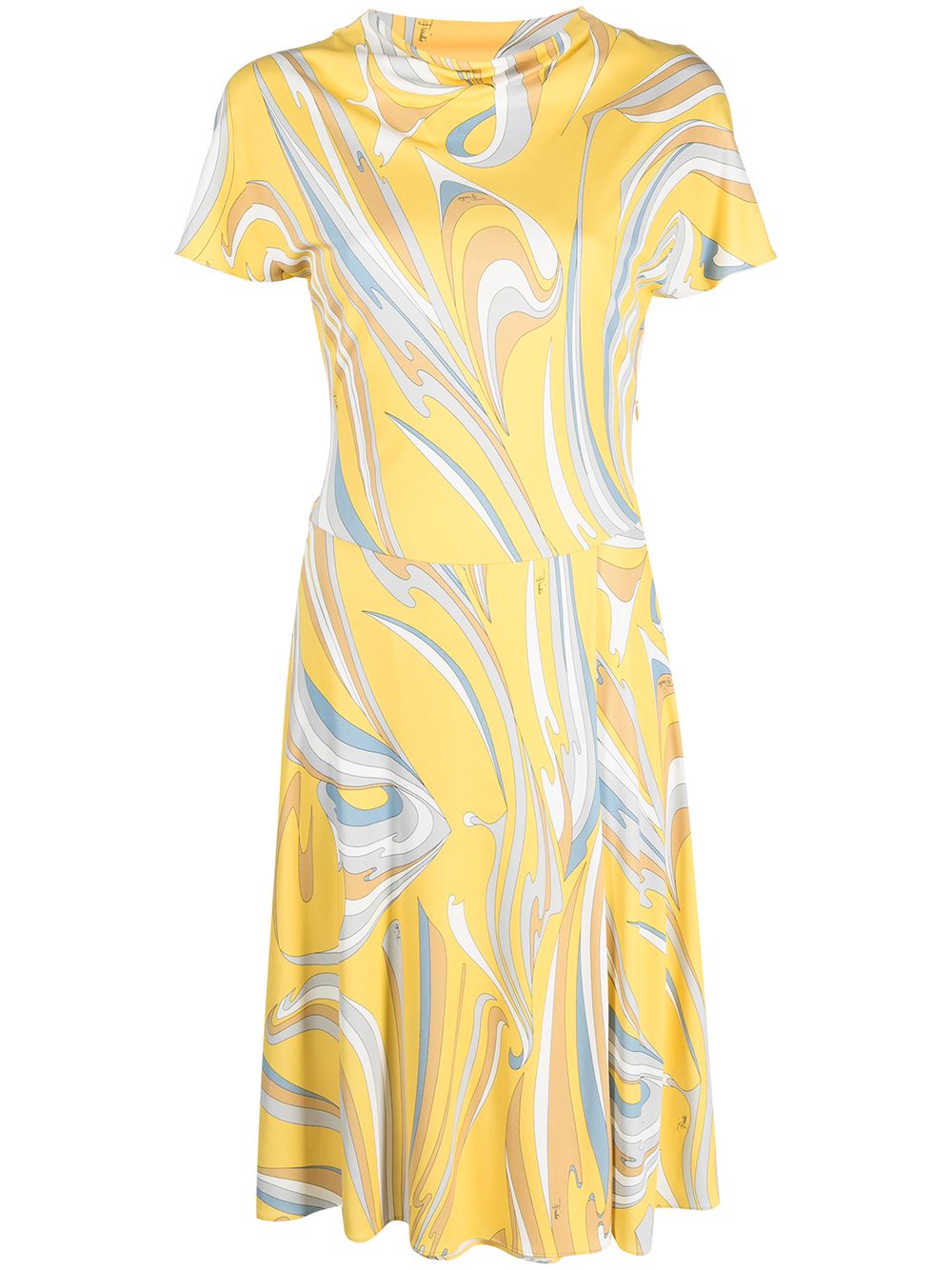 

PUCCI vestido estampado Vortici - Amarillo