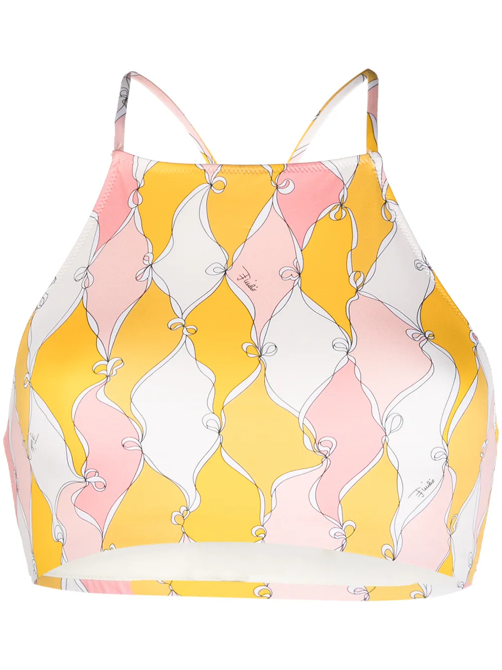 

PUCCI Losanghe print bikini top - Yellow