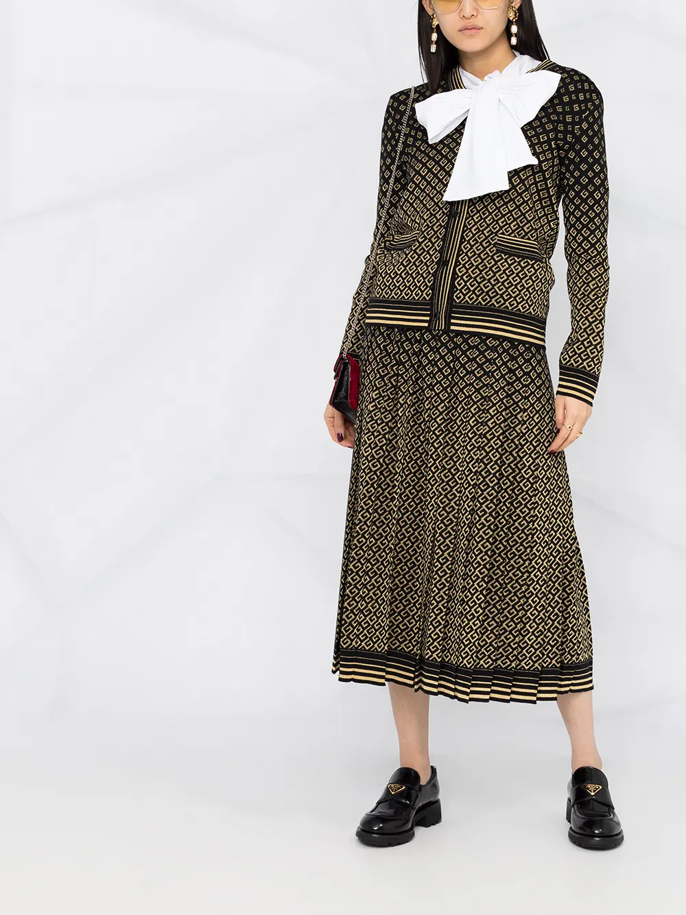 Image 2 of Gucci Square G metallic buttoned cardigan