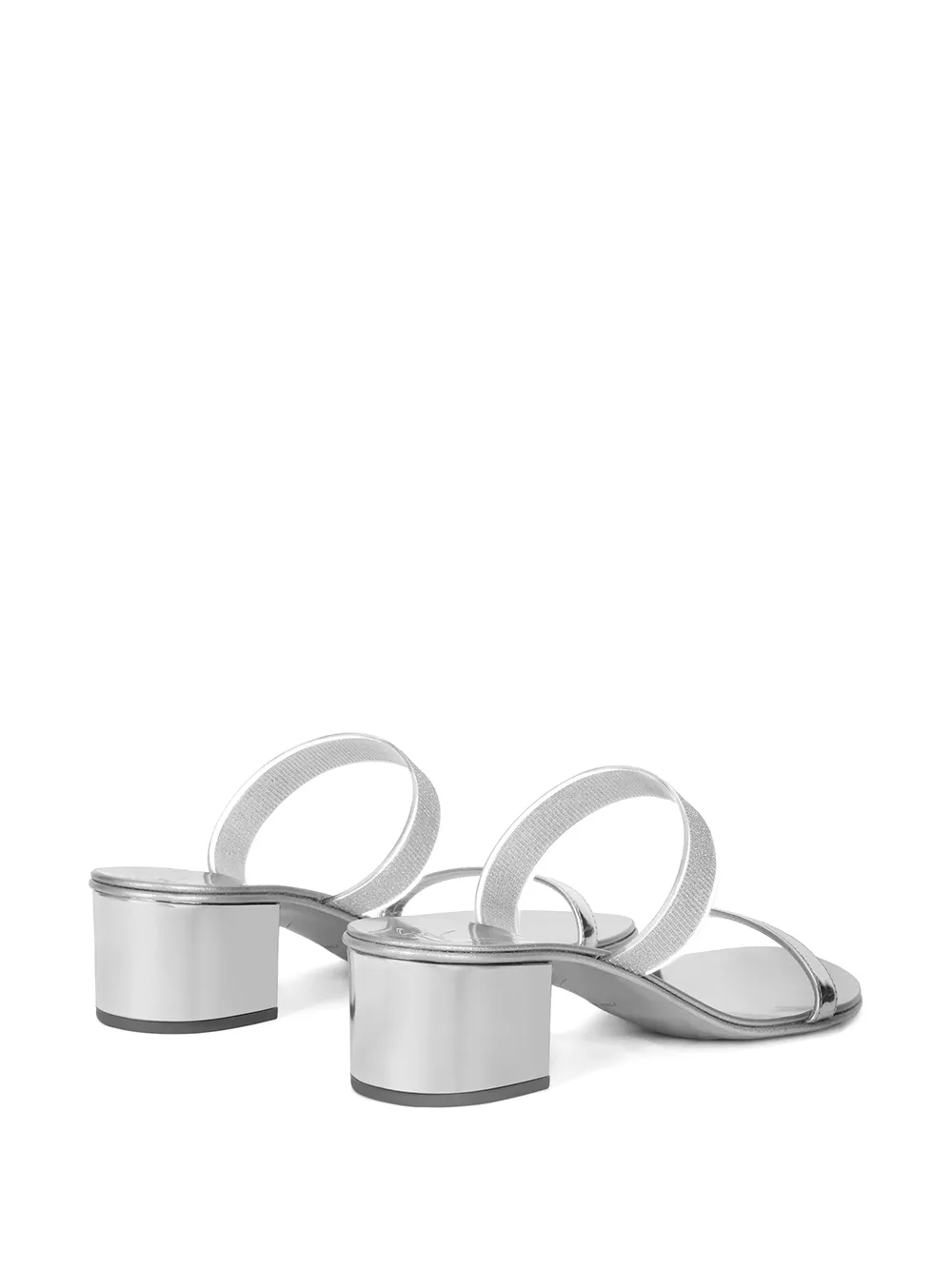 Giuseppe Zanotti metallic-effect leather sandals Grey