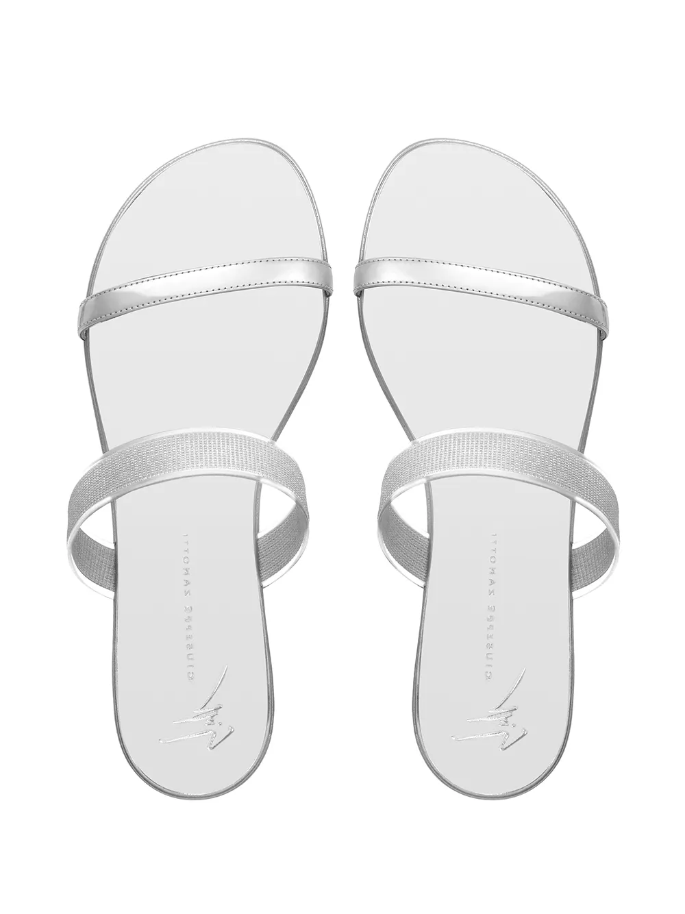 Giuseppe Zanotti metallic-effect leather sandals Grey