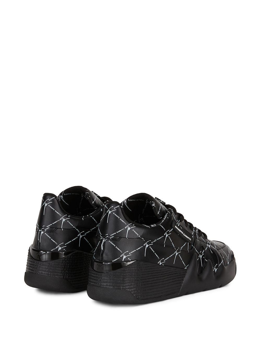 Giuseppe Zanotti printed lace-up trainers Black