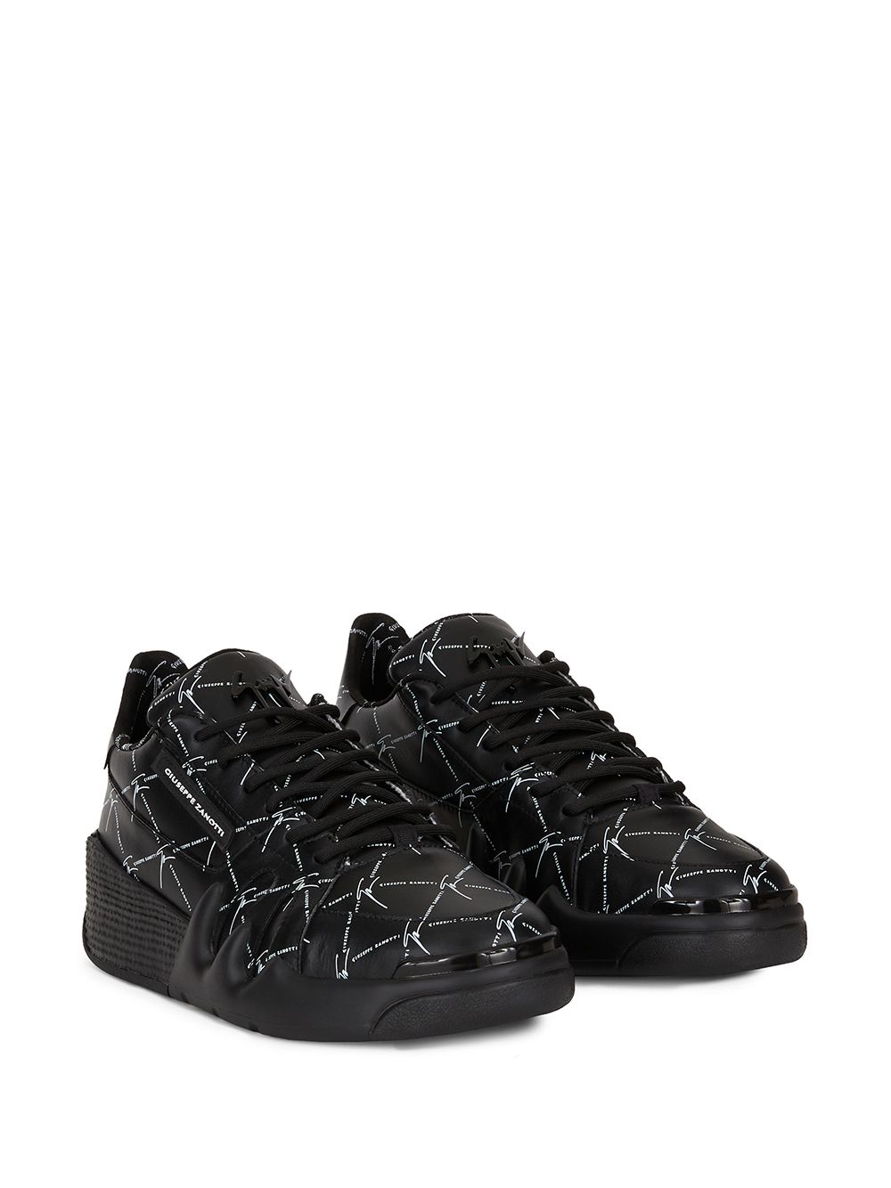 Giuseppe Zanotti printed lace-up trainers Black