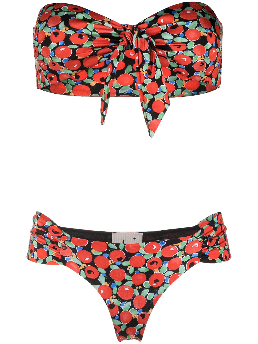 L'Autre Chose бикини с лифом-бандо и принтом