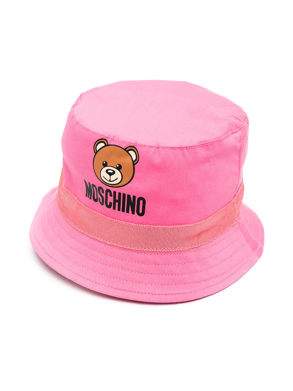 

Moschino Kids gorro de pescador con motivo Teddy Bear - Rosado