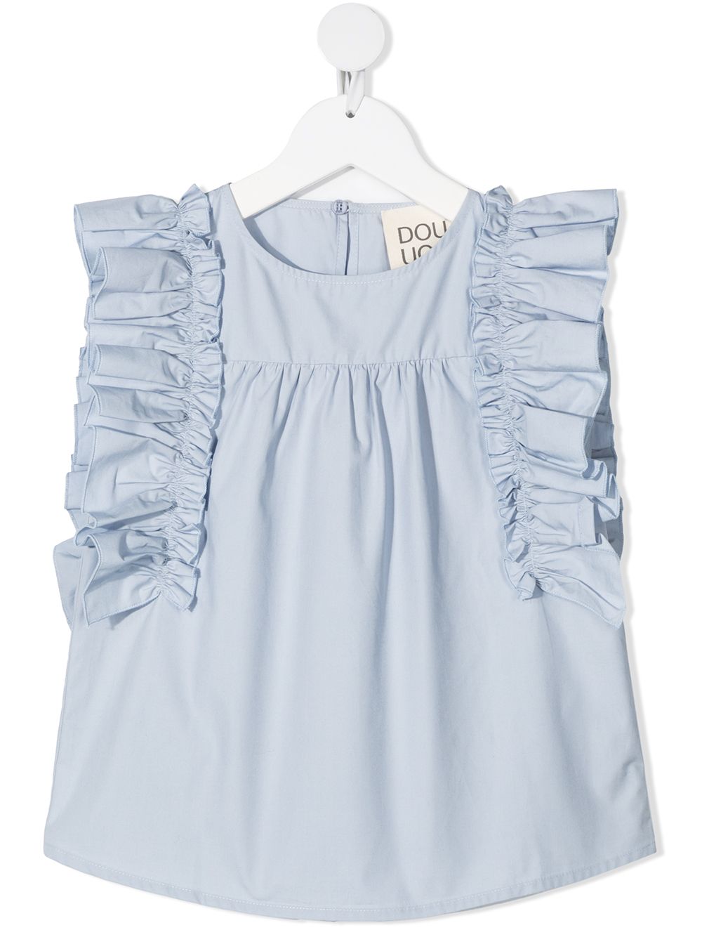 

Douuod Kids ruffled sides blouse - Blue