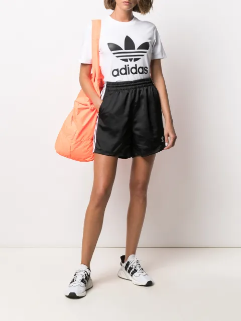 Adidas trefoil logo-print track shorts - FARFETCH