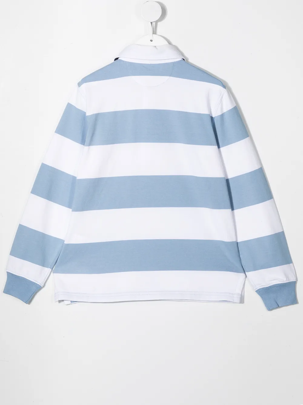 фото Ralph lauren kids полосатая рубашка поло с вышивкой polo pony