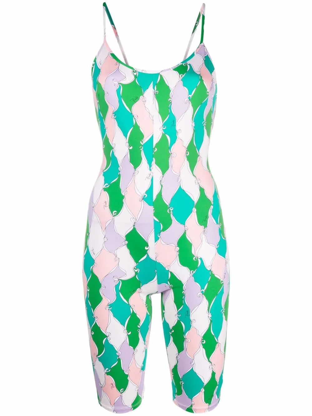 

PUCCI Losanghe Baby-print playsuit - Green