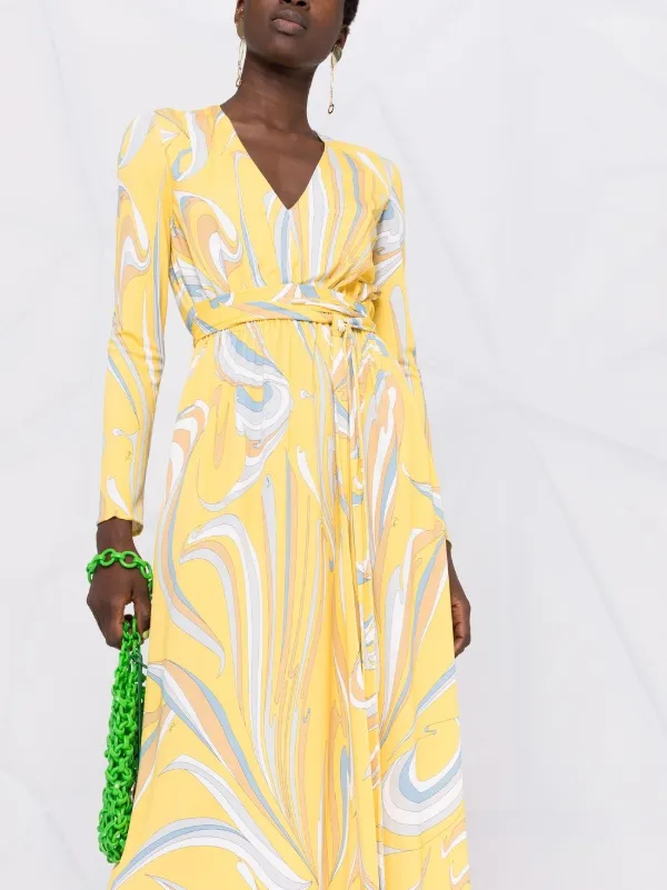 PUCCI Printed long-sleeve Dress - Farfetch
