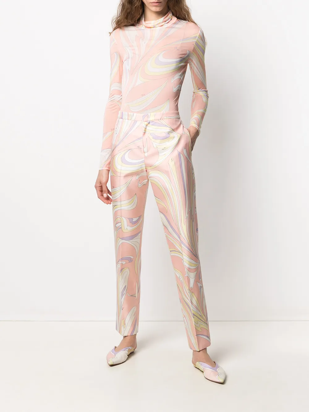 фото Emilio pucci топ с длинными рукавами и принтом vortici