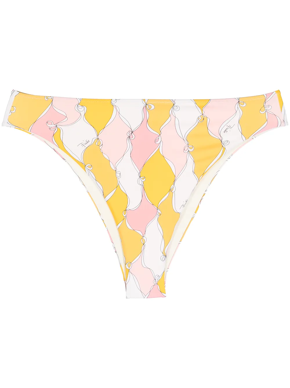 

PUCCI Losanghe print high-rise bikini bottoms - Yellow