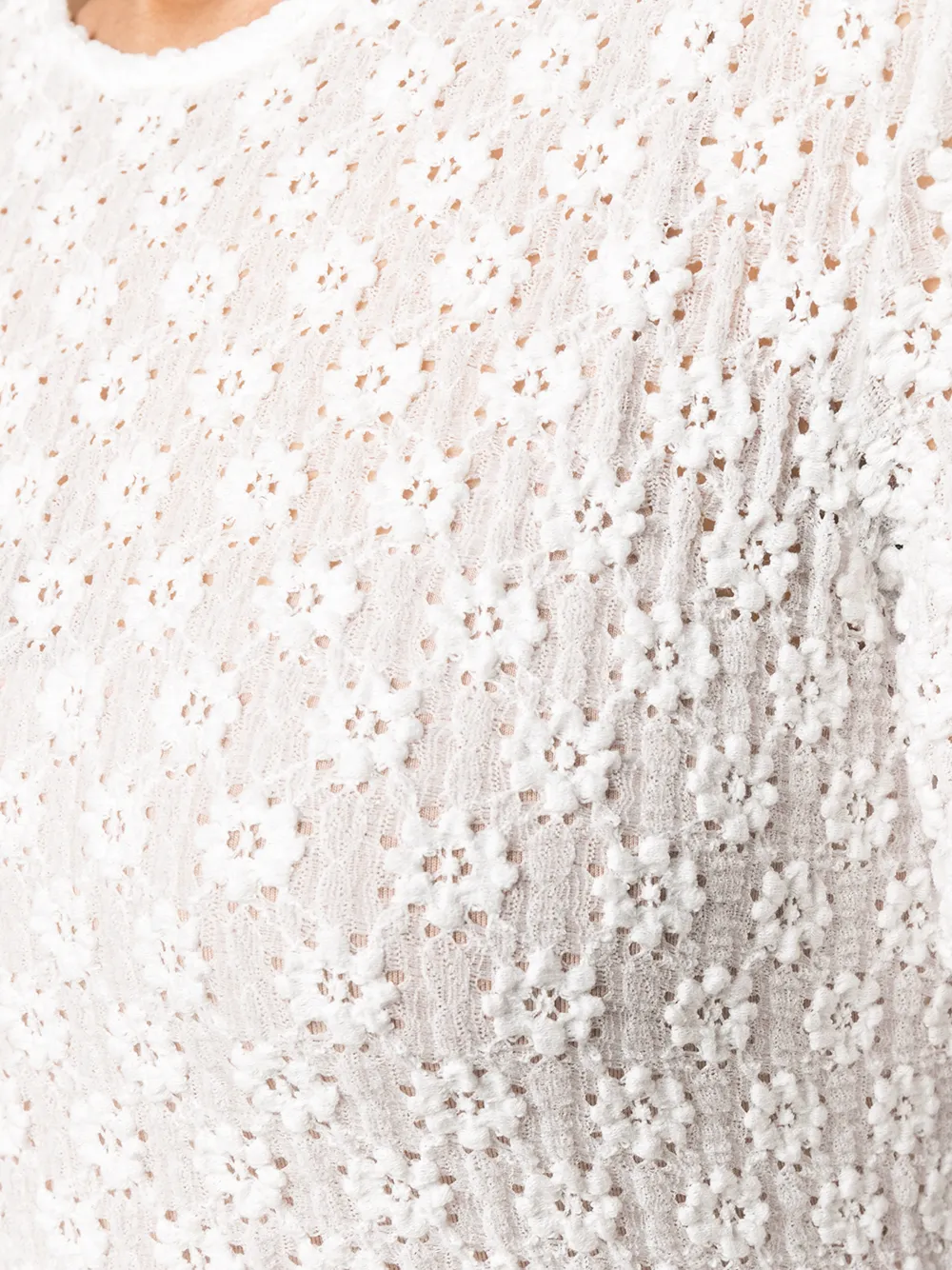 фото Jil sander трикотажный топ с цветочной вышивкой