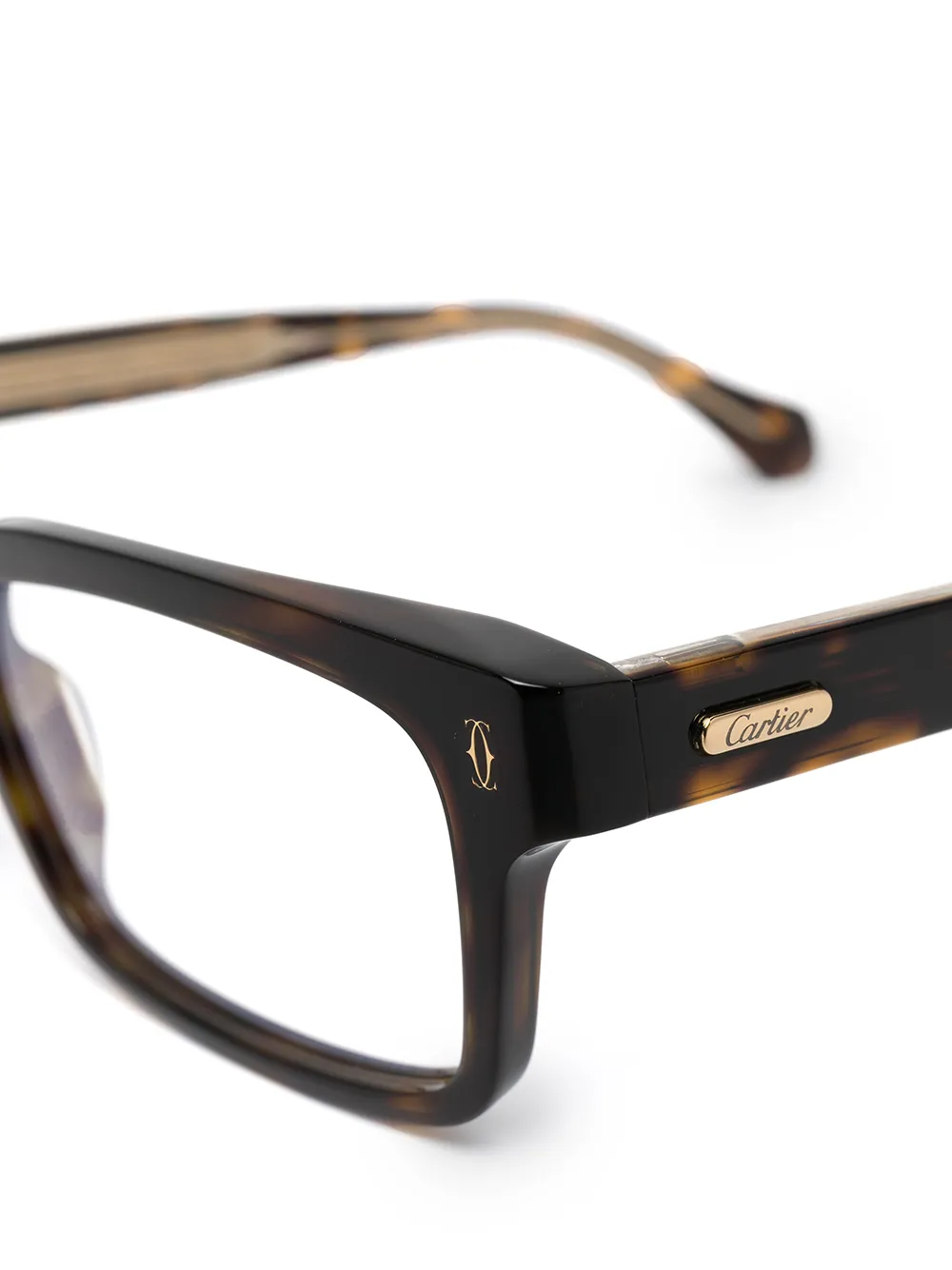 фото Cartier eyewear очки c dècor в прямоугольной оправе