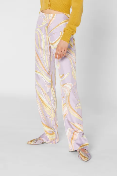 グッドふとんマーク取得 新品 EMILIO PUCCI ワイドレッグ パンツ 