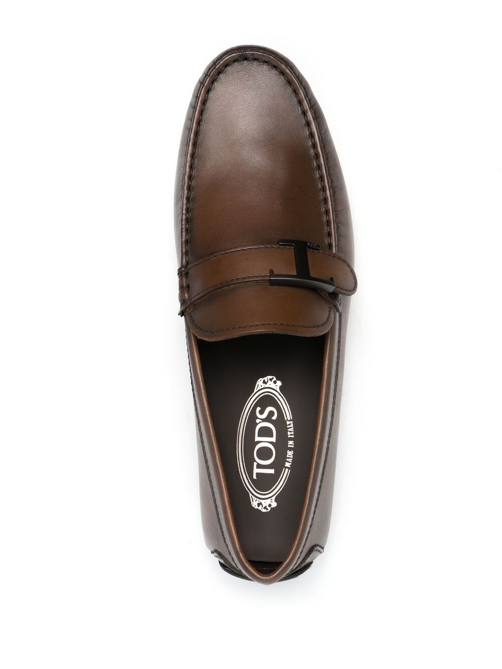 Tod's Logo Plaque Loafers - Farfetch
