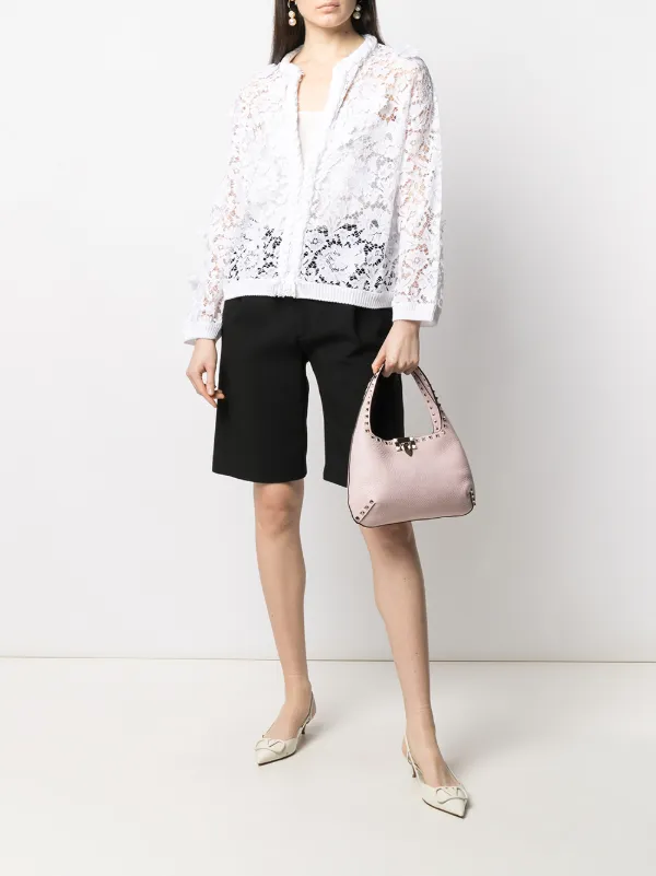 Valentino Garavani フローラルレース カーディガン | ホワイト