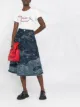 Image 2 of RED Valentino patterned mid-length denim skirt