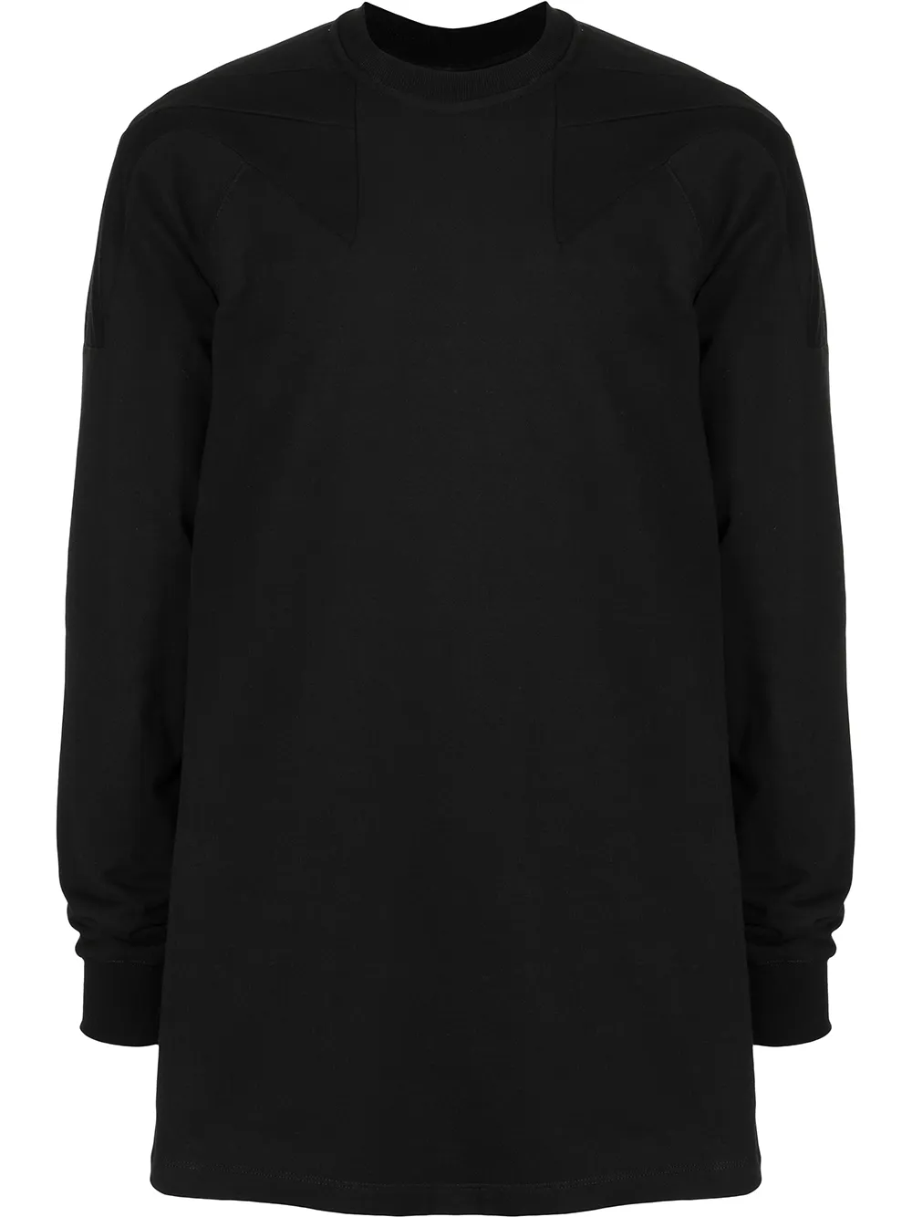 

Rick Owens longline baseball cotton top - Black