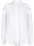 Valentino Garavani sheer-panel long-sleeve shirt - White