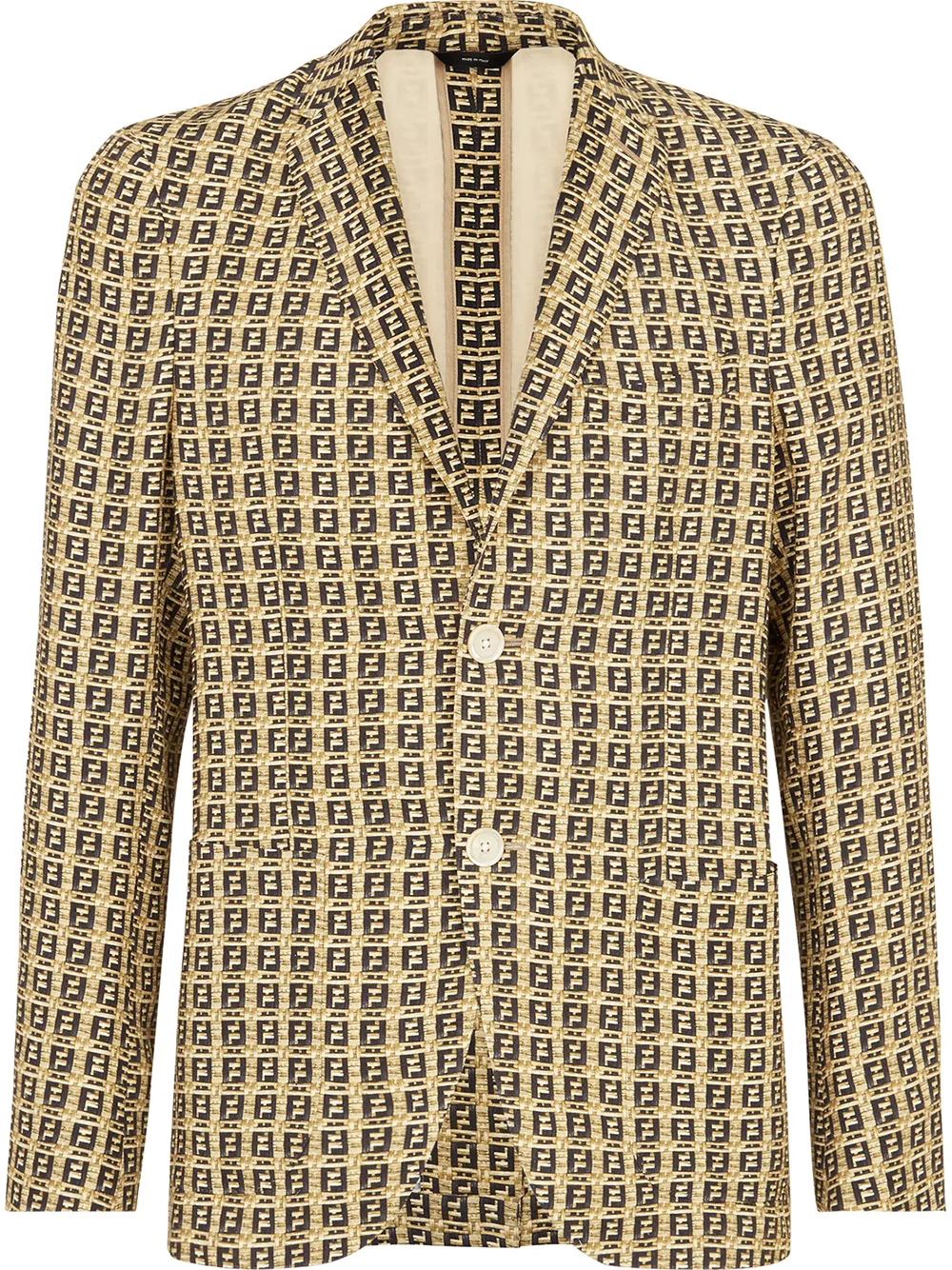 

Fendi all-over FF-logo blazer - Neutrals