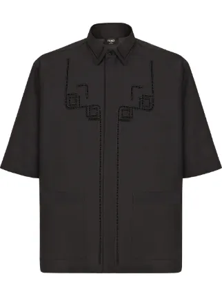 Fendi Embroidered short-sleeve Shirt 