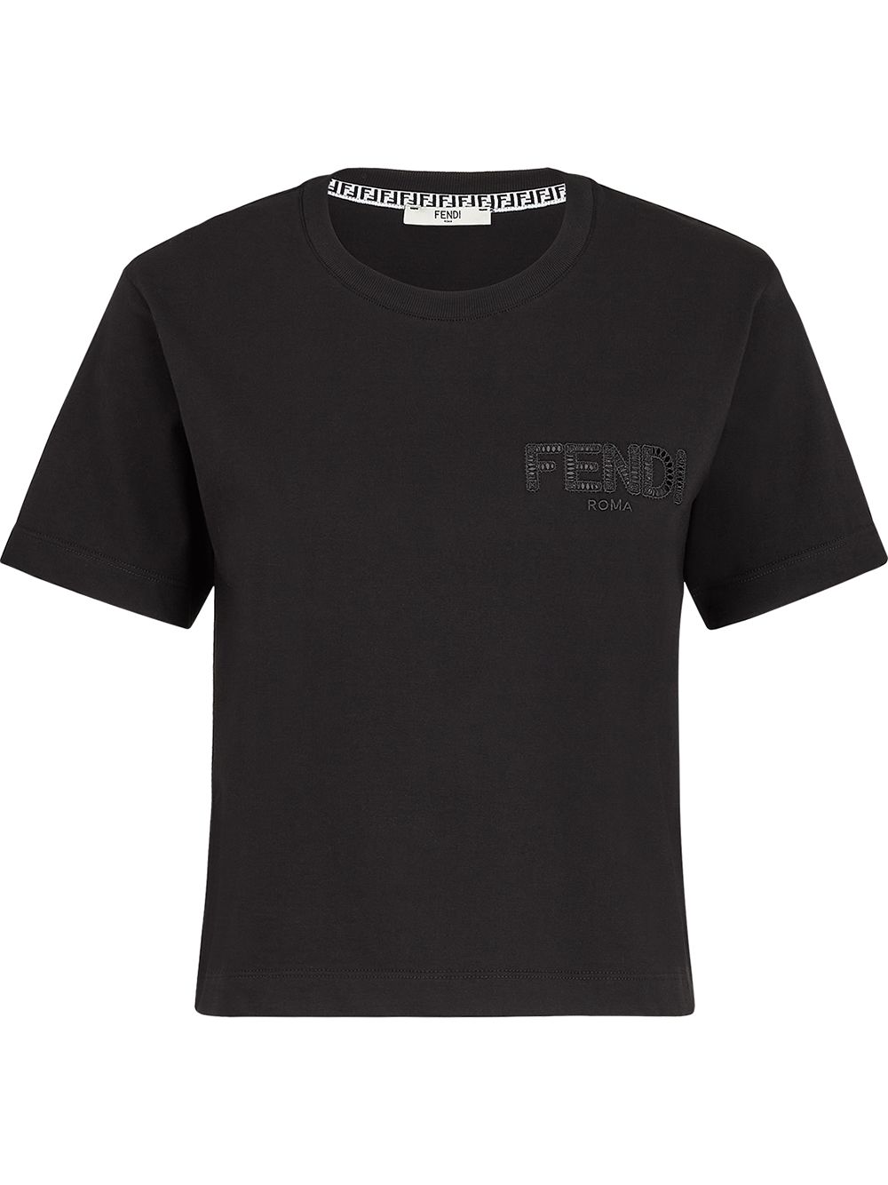 фото Fendi футболка с вырезанным логотипом