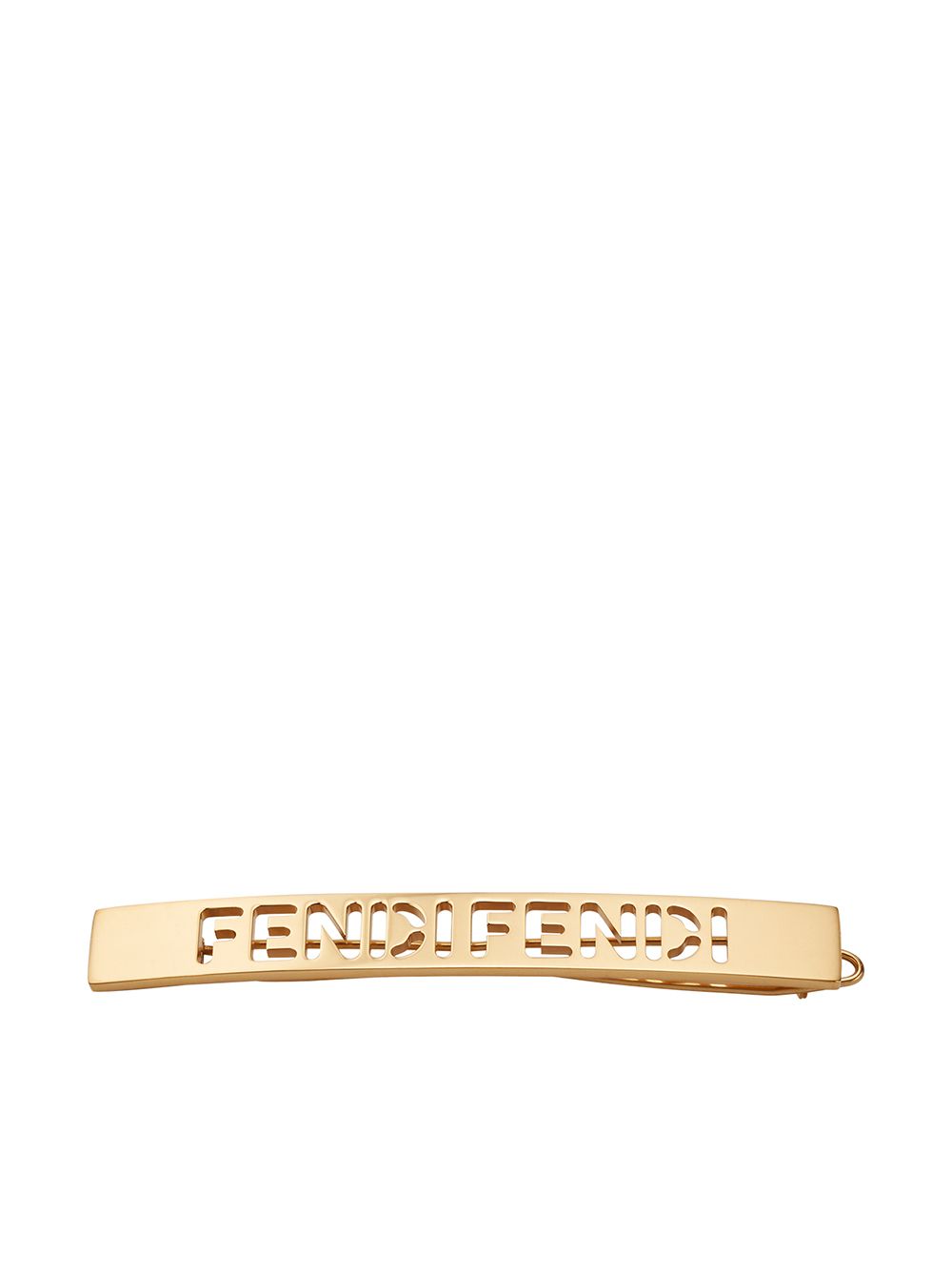 Fendi Perforated Logo Hair Clip In Or