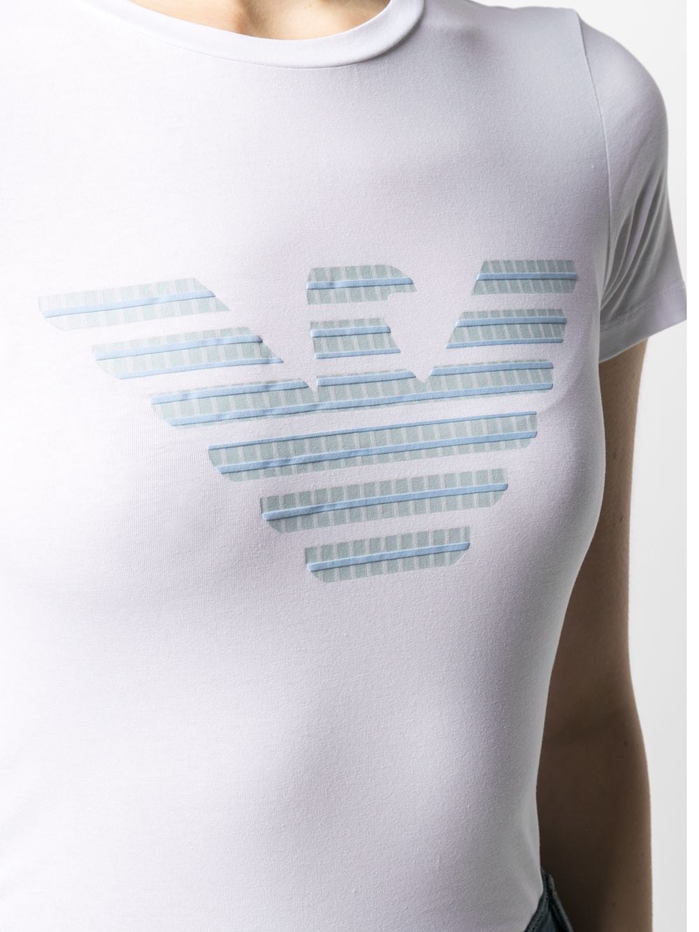 Shop Emporio Armani Logo-print T-shirt In White