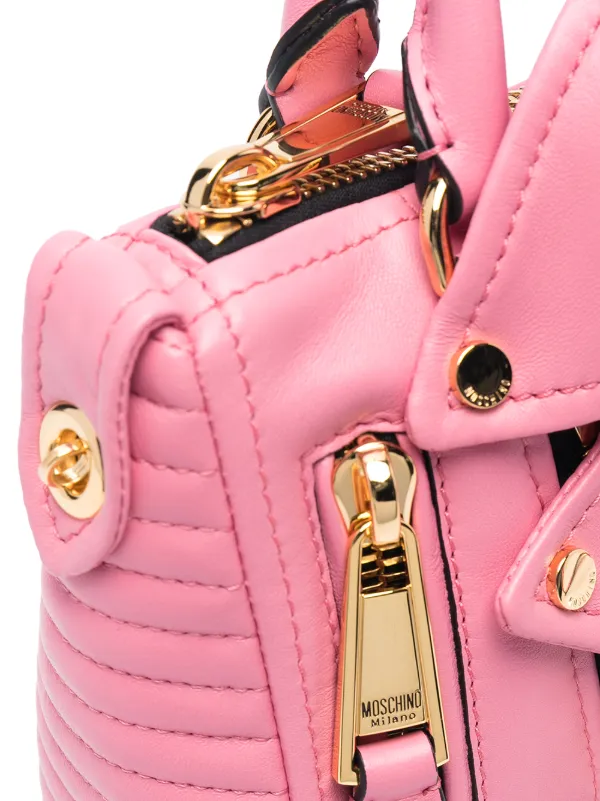 biker jacket bag moschino