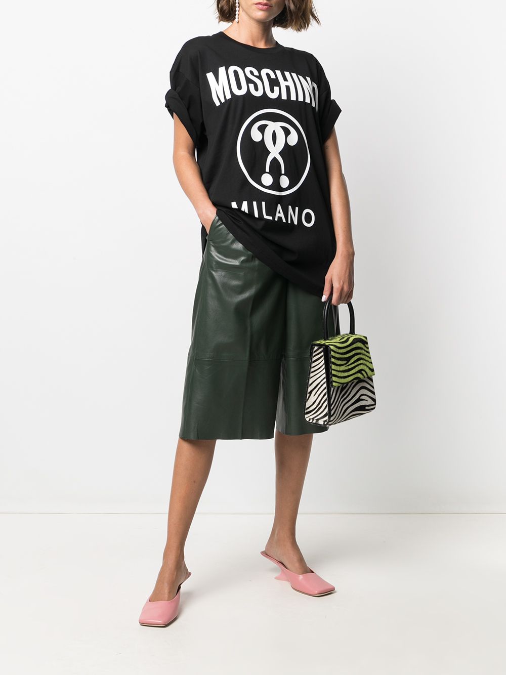 фото Moschino футболка с принтом double question mark