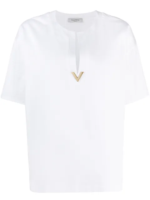 Valentino Garavani VGOLD split neck blouse
