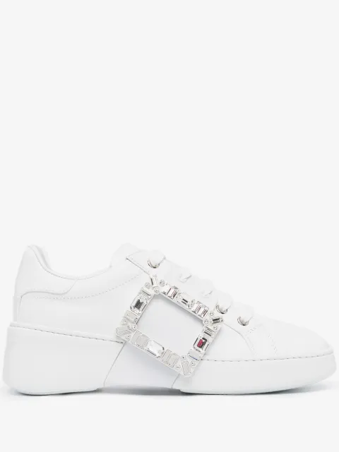 Roger Vivier Viv' Skate crystal-embellished sneakers