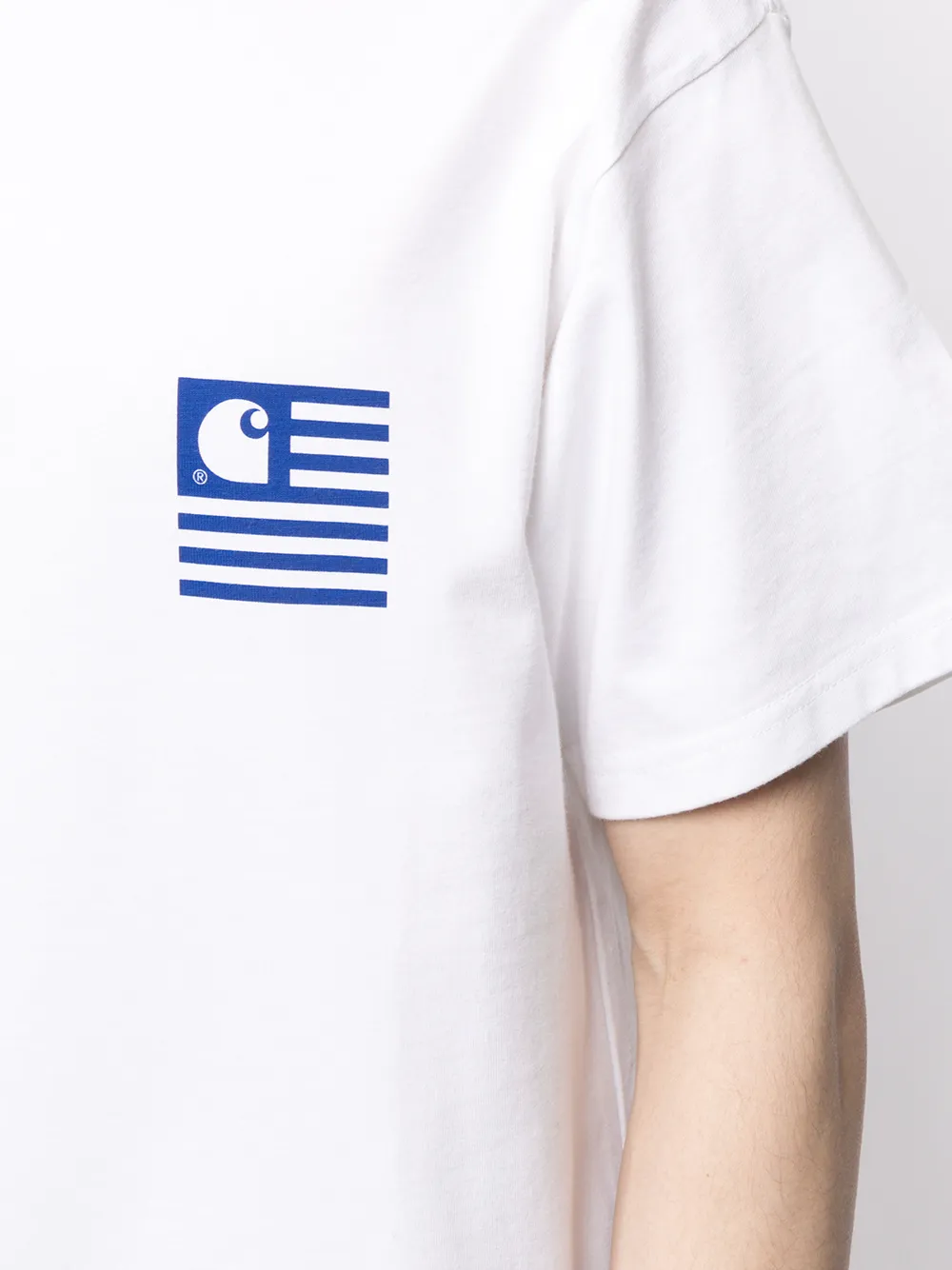фото Carhartt wip футболка waving state с принтом