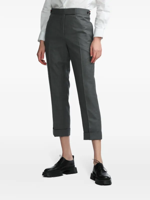 THOM BROWNE☆ウール素材 ベーシック パンツ GREY LADIES THOM BROWNE☆ウール素材 ベーシック パンツ GREY LADIES