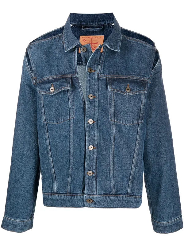 cut out denim jacket