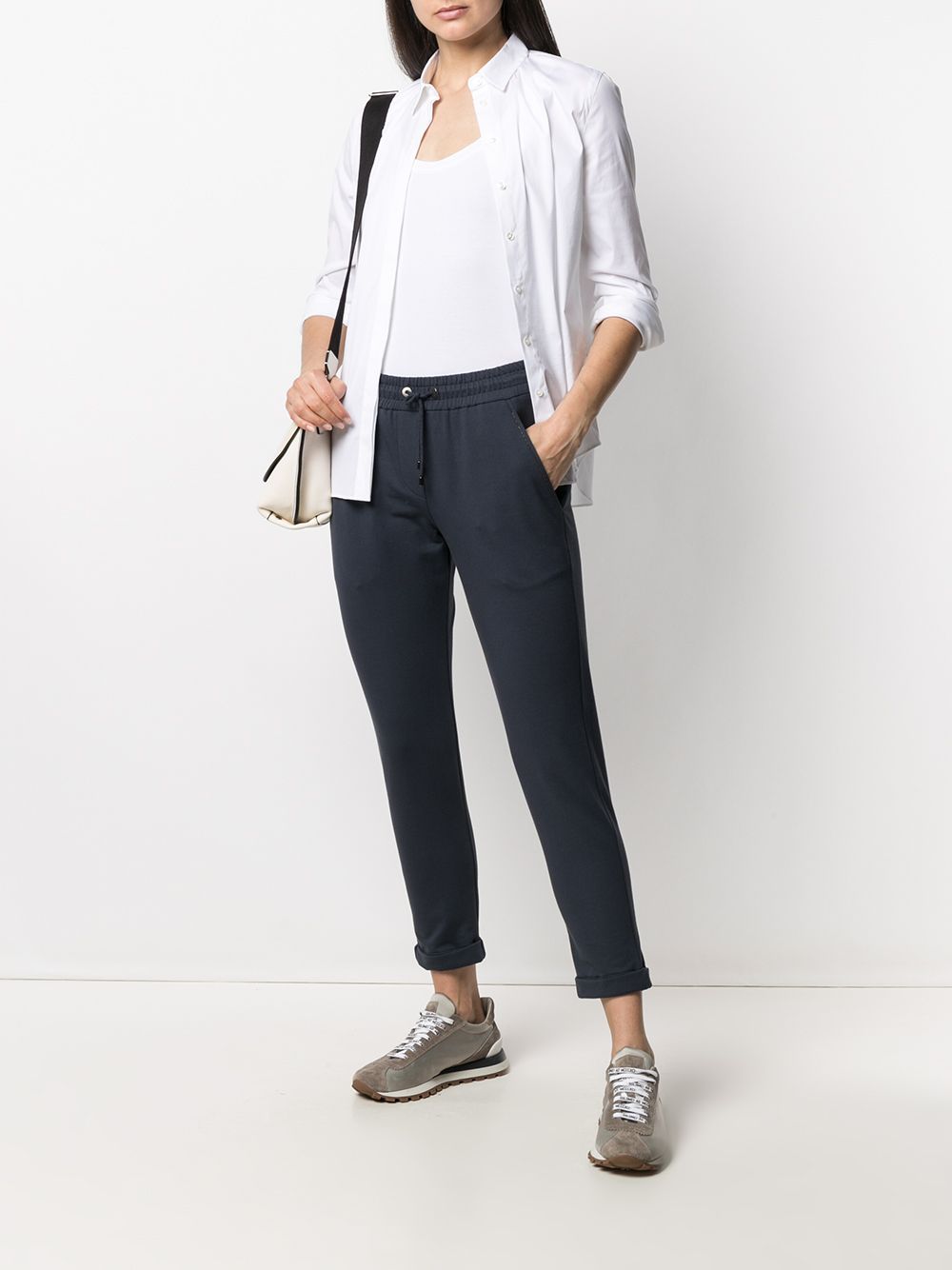 Brunello Cucinelli Trainingsbroek met toelopende pijpen - Blauw