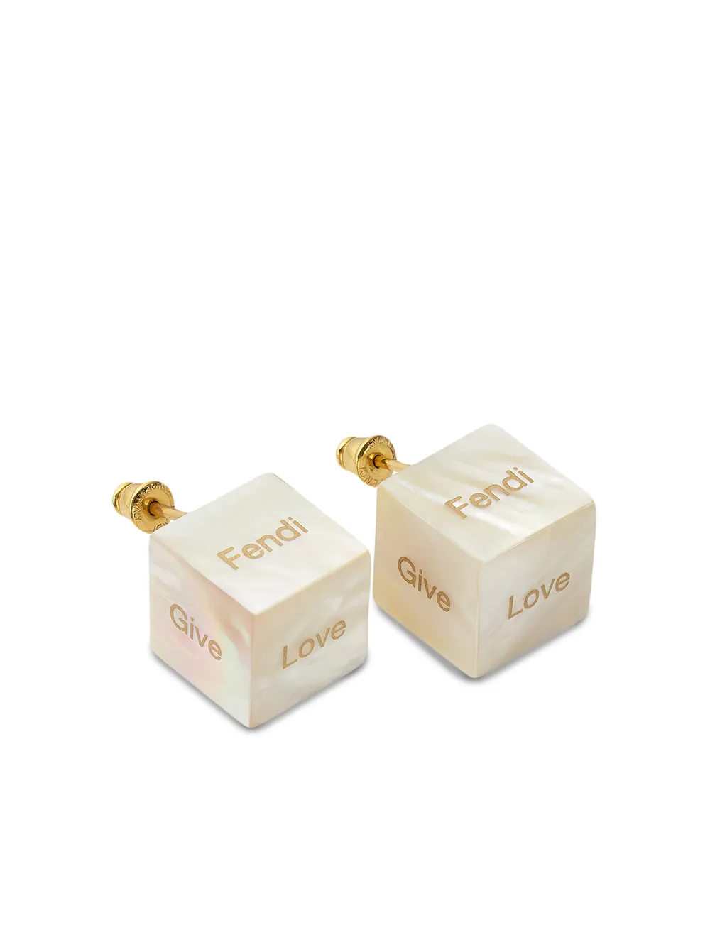 Image 1 of Fendi logo cube earrings