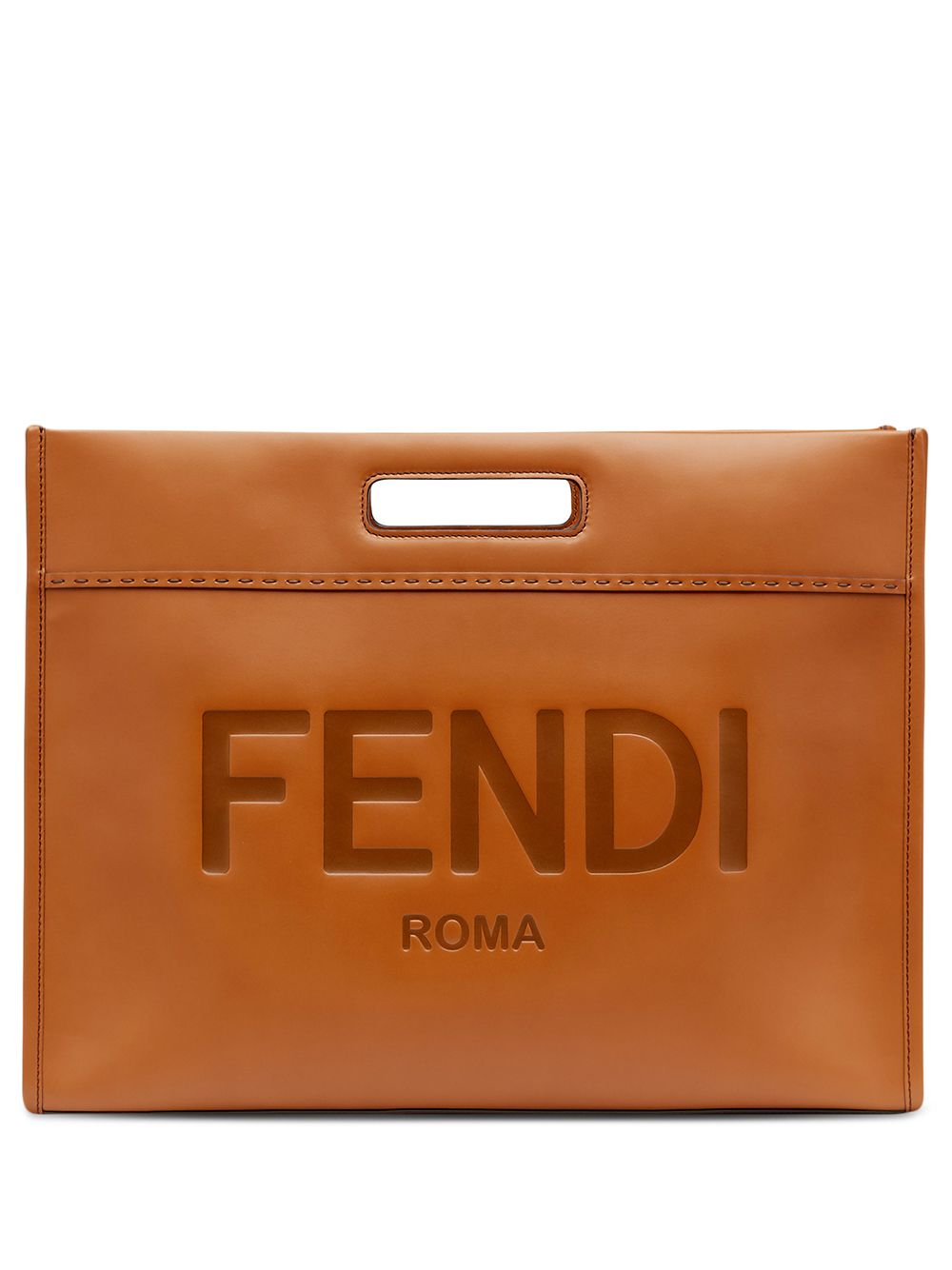 фото Fendi клатч с тисненым логотипом