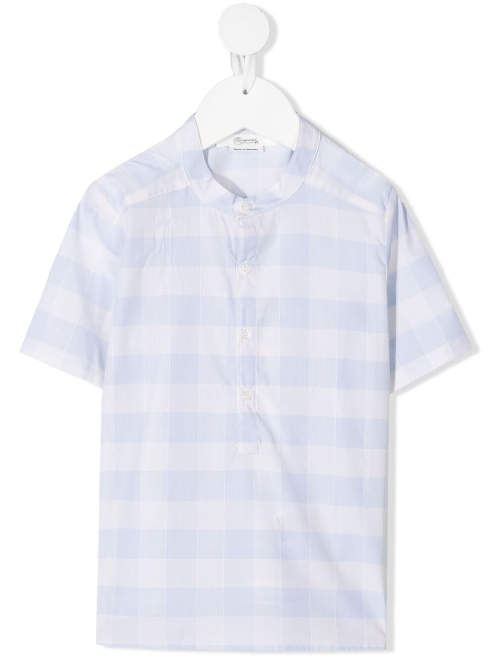 Bonpoint Kids' Gingham-check Shirt In Blue