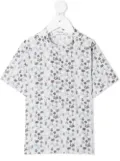 Bonpoint tree-print collarless shirt - White