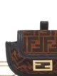 Fendi Carteira com alça de corrente e logo FF