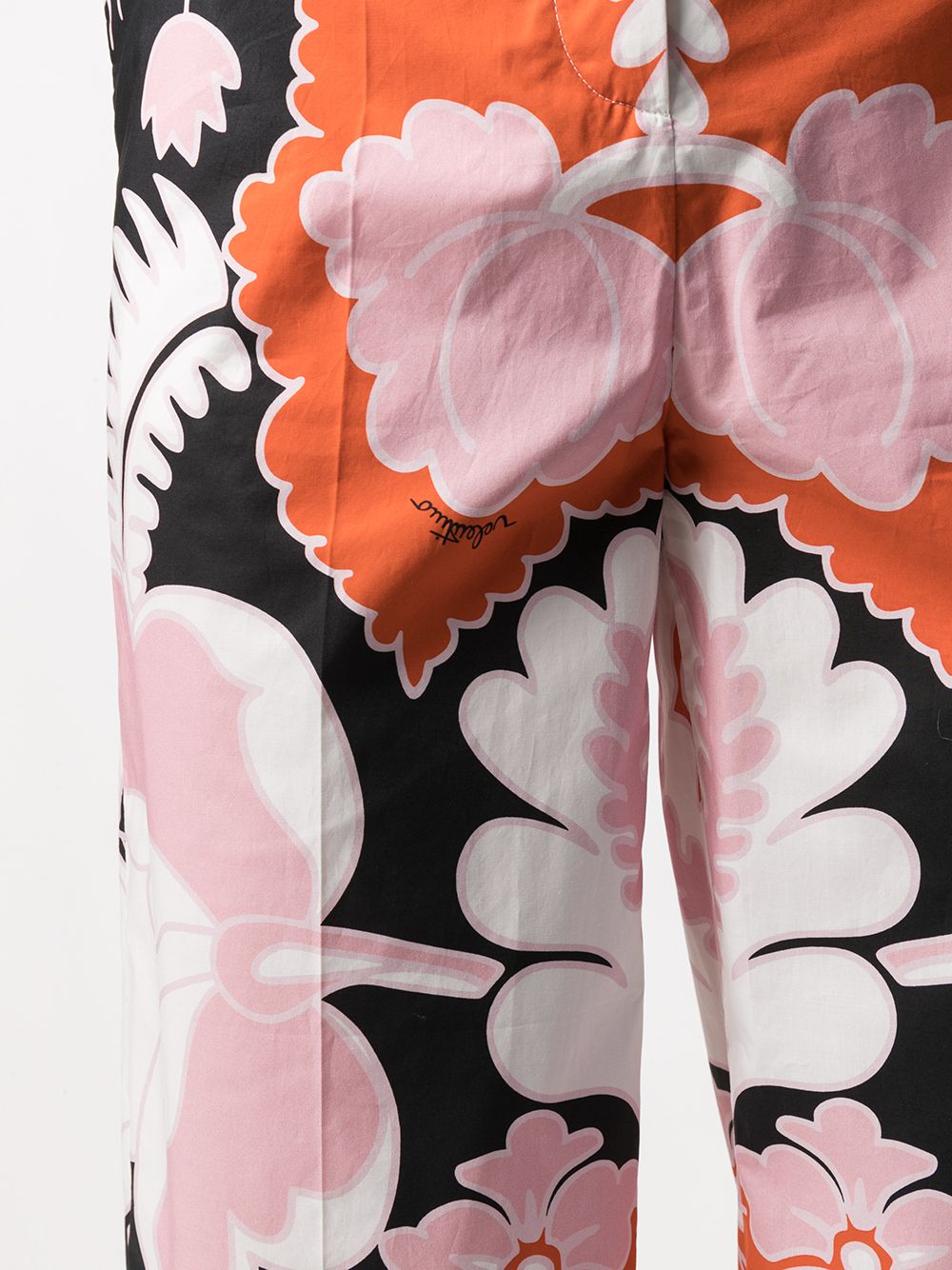 фото Valentino укороченные брюки с цветочным принтом