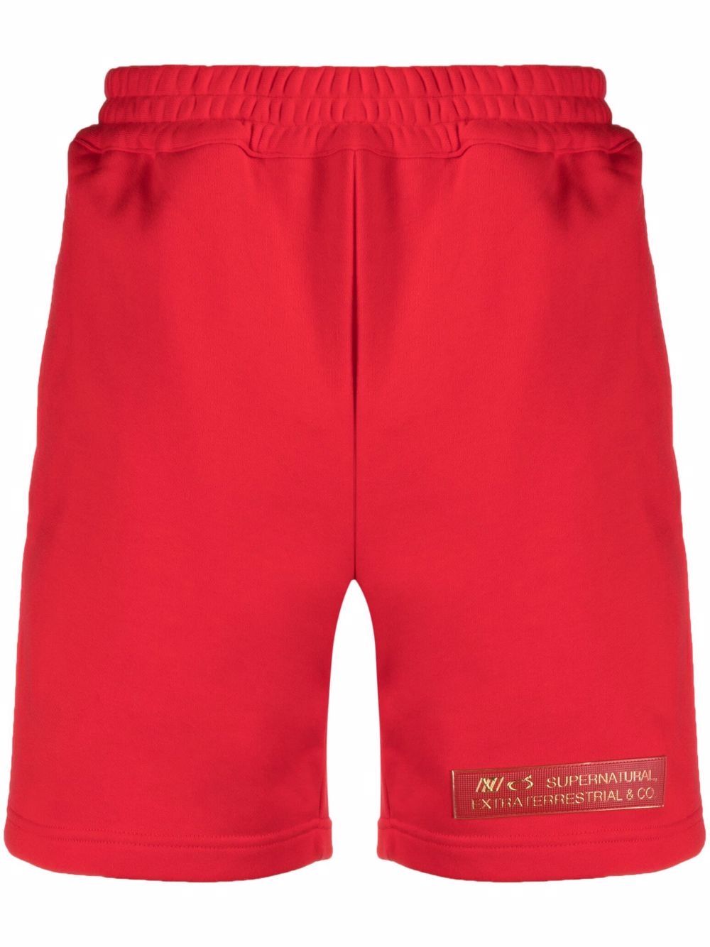 Xander Zhou Logo Patch Track Shorts In Red