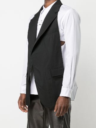 button-fastening cotton waistcoat展示图