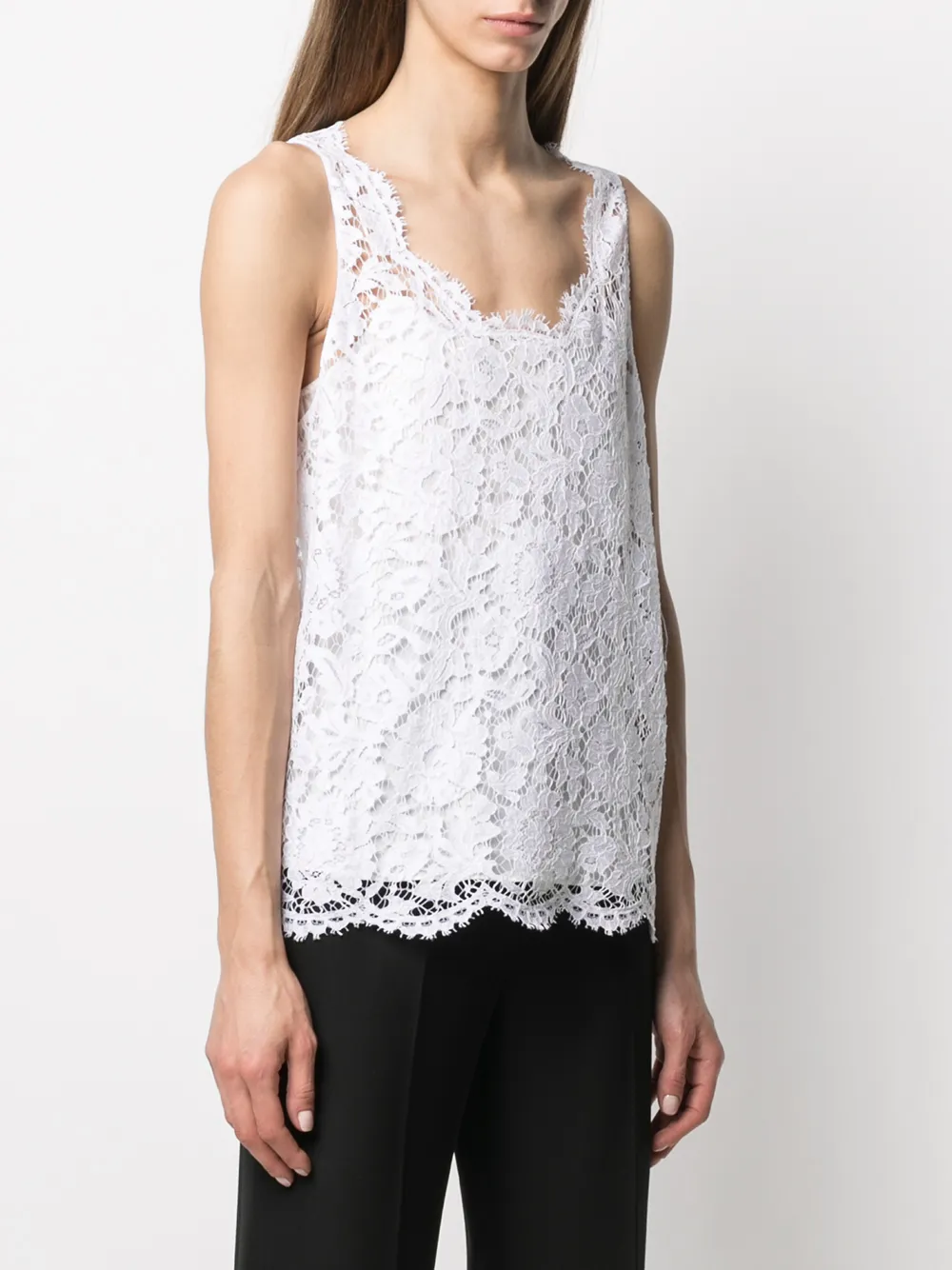 фото Valentino топ без рукавов с кружевом