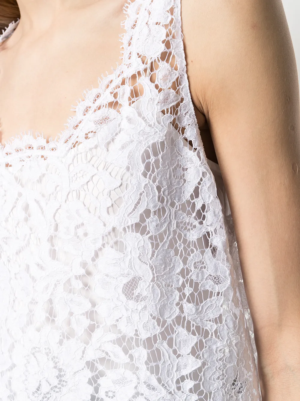 фото Valentino топ без рукавов с кружевом