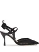 Image 1 of Fendi macramé-detail slingback pumps