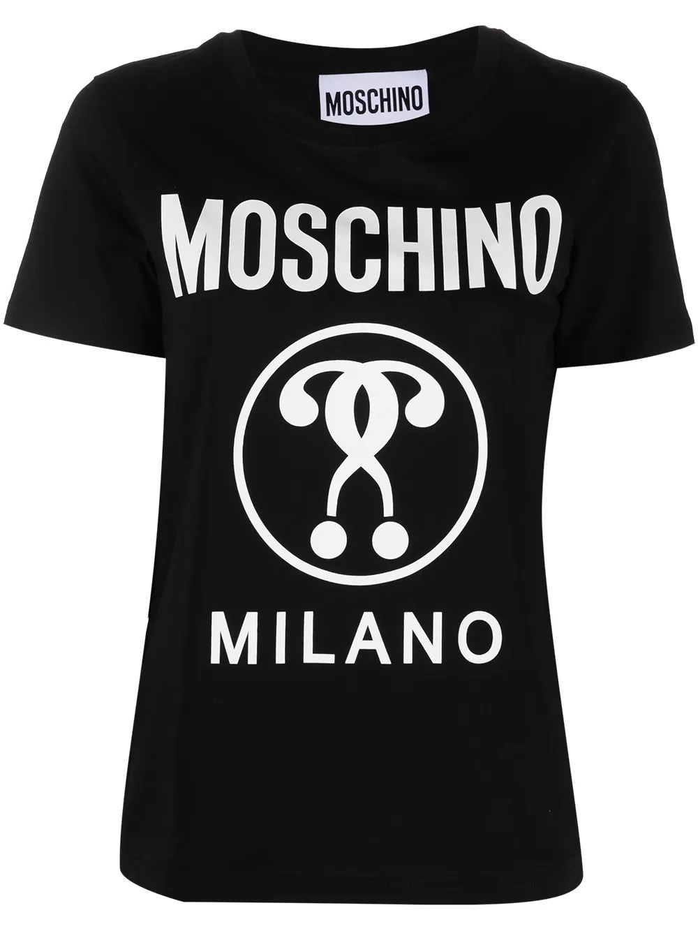 фото Moschino футболка с принтом double question mark